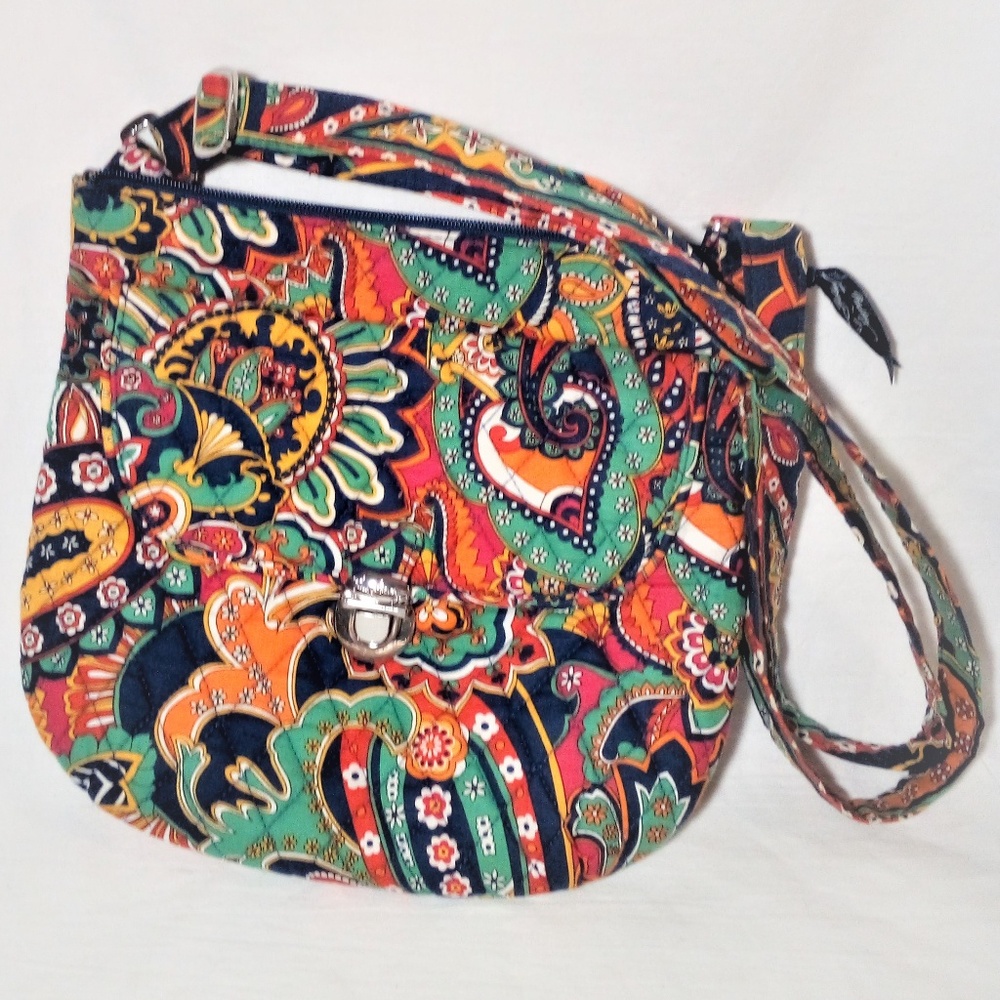 Vera Bradley Venetian Paisley Saddie hipster EUC